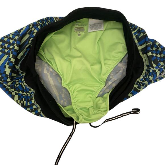 Women's Nike 4" SW Rival Printed Dri-Fit Running Shorts Size Medium Green & Blue - Picture 10 of 12